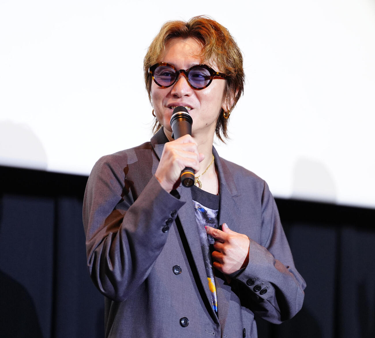 映画「平行と垂直」東京プレミアに臨んだ安田章大（撮影・鈴木みどり）