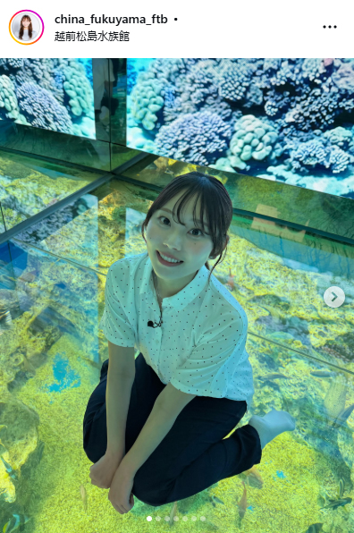 福井テレビ福山千奈アナウンサーのインスタグラムから