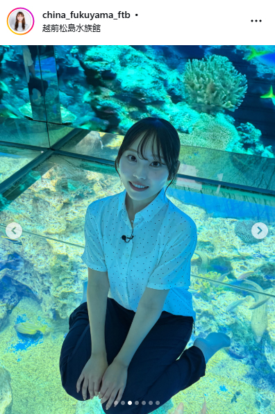 福井テレビ福山千奈アナウンサーのインスタグラムから
