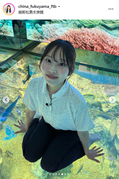福井テレビ福山千奈アナウンサーのインスタグラムから