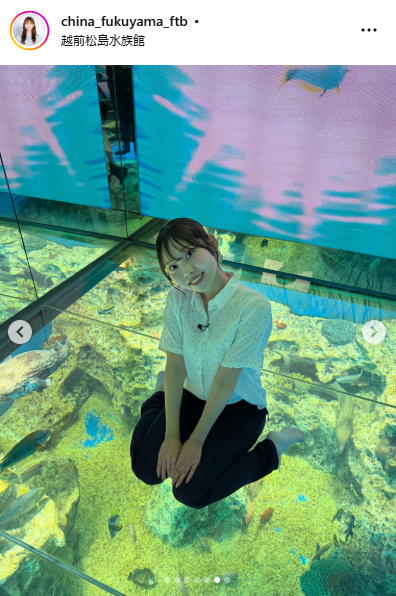福井テレビ福山千奈アナウンサーのインスタグラムから