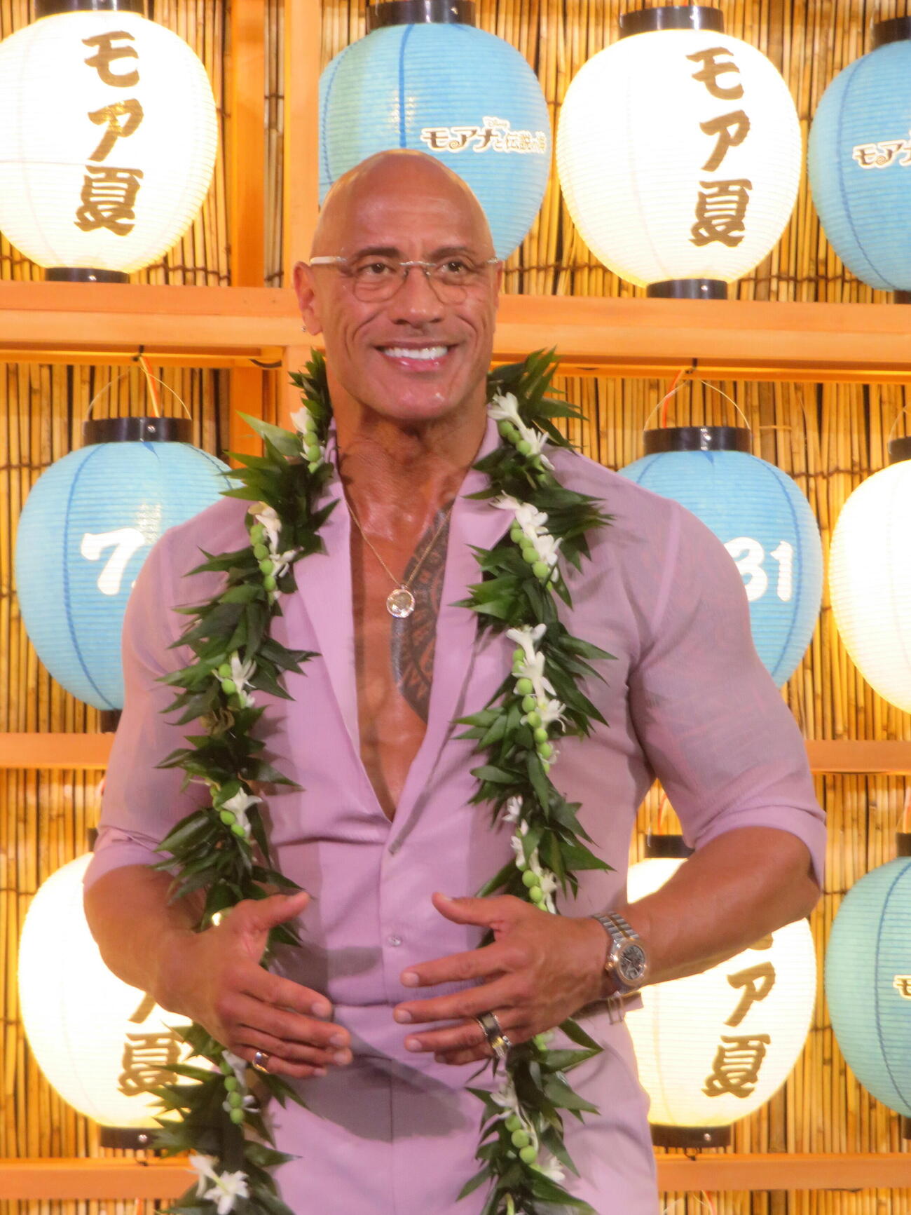 映画「モアナと伝説の海」ジャパンプレミアに出席したドウェイン・ジョンソン（撮影・川田和博）
