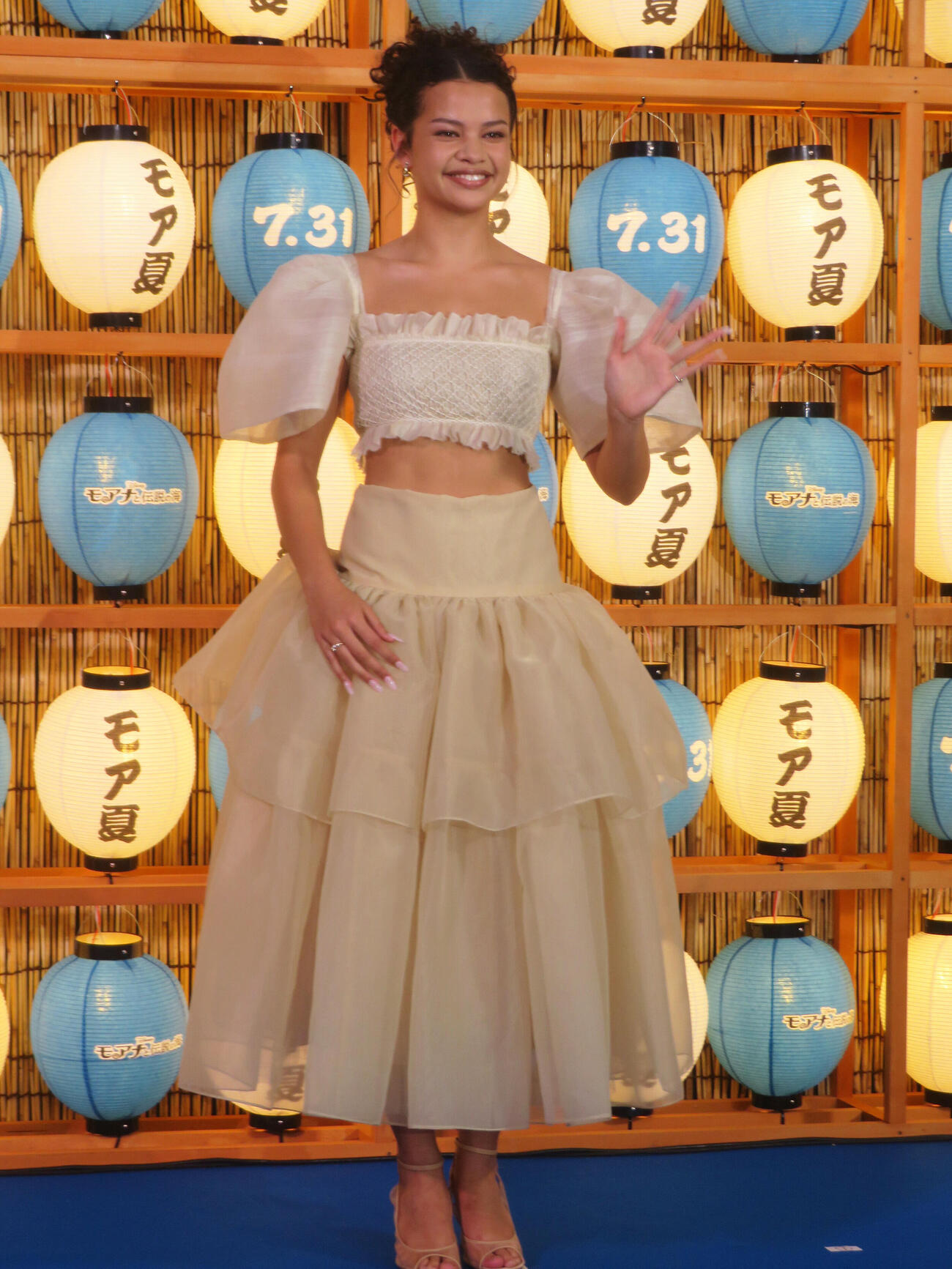 映画「モアナと伝説の海」ジャパンプレミアに出席したキャサリン・ランガイア（撮影・川田和博）