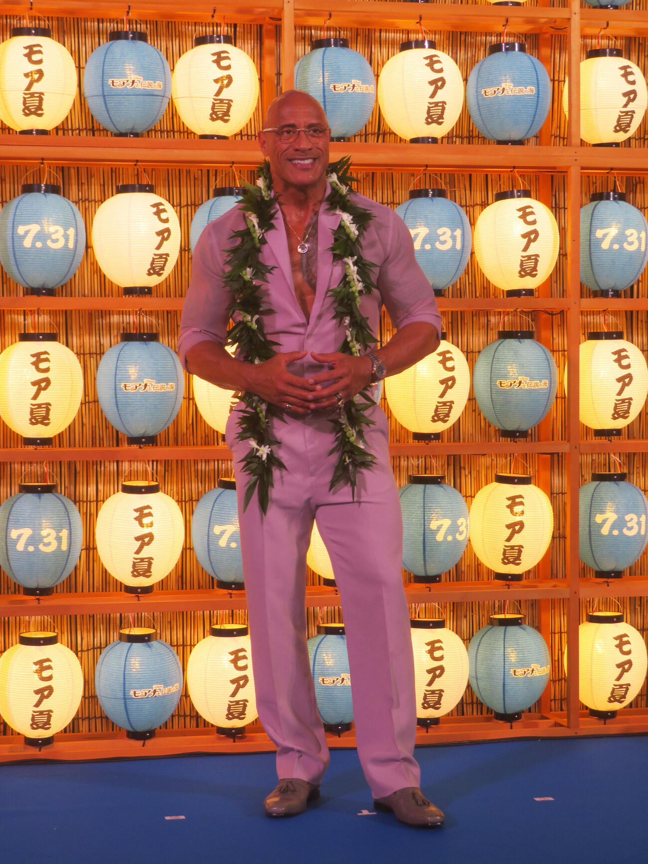 映画「モアナと伝説の海」ジャパンプレミアに出席したドウェイン・ジョンソン（撮影・川田和博）