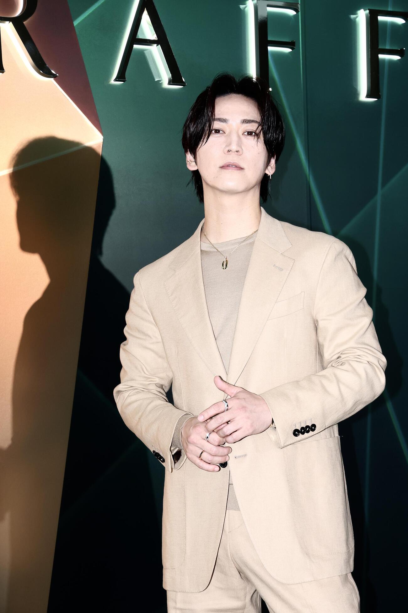 写真に納まる亀梨和也（撮影・河田真司）