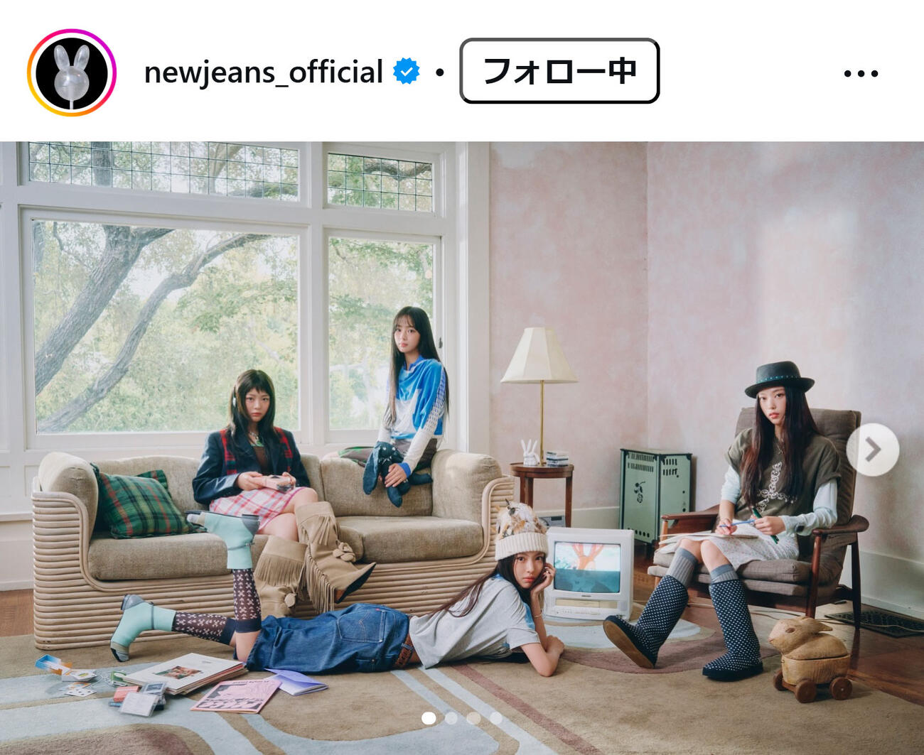 NewJeansのインスタグラムから