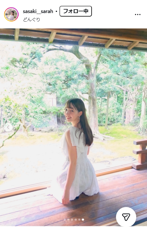 佐々木沙羅アナのインスタグラムから