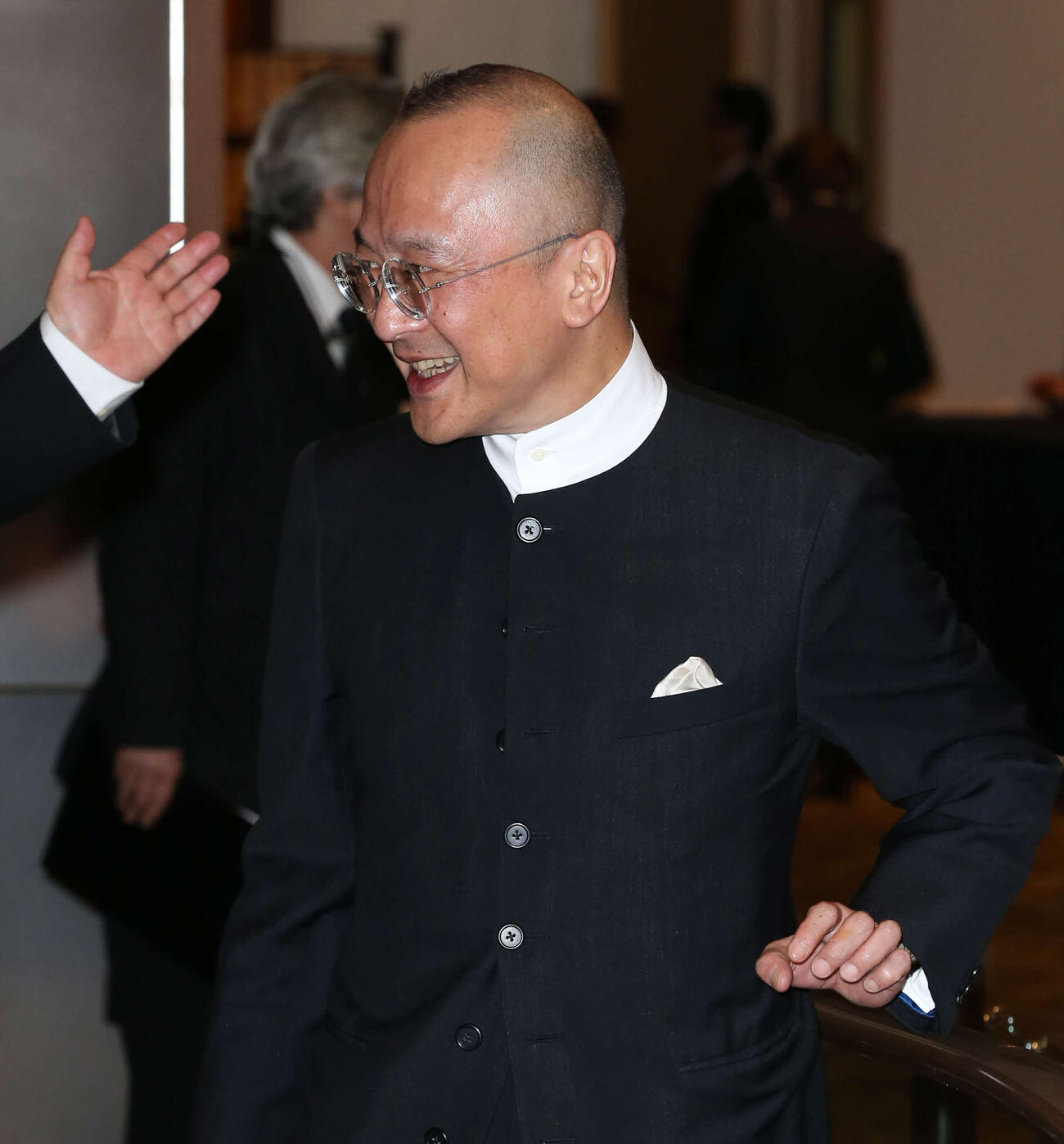故愛川欽也さんを「偲ぶ会」参列した山田五郎さん（撮影・丹羽敏通）
