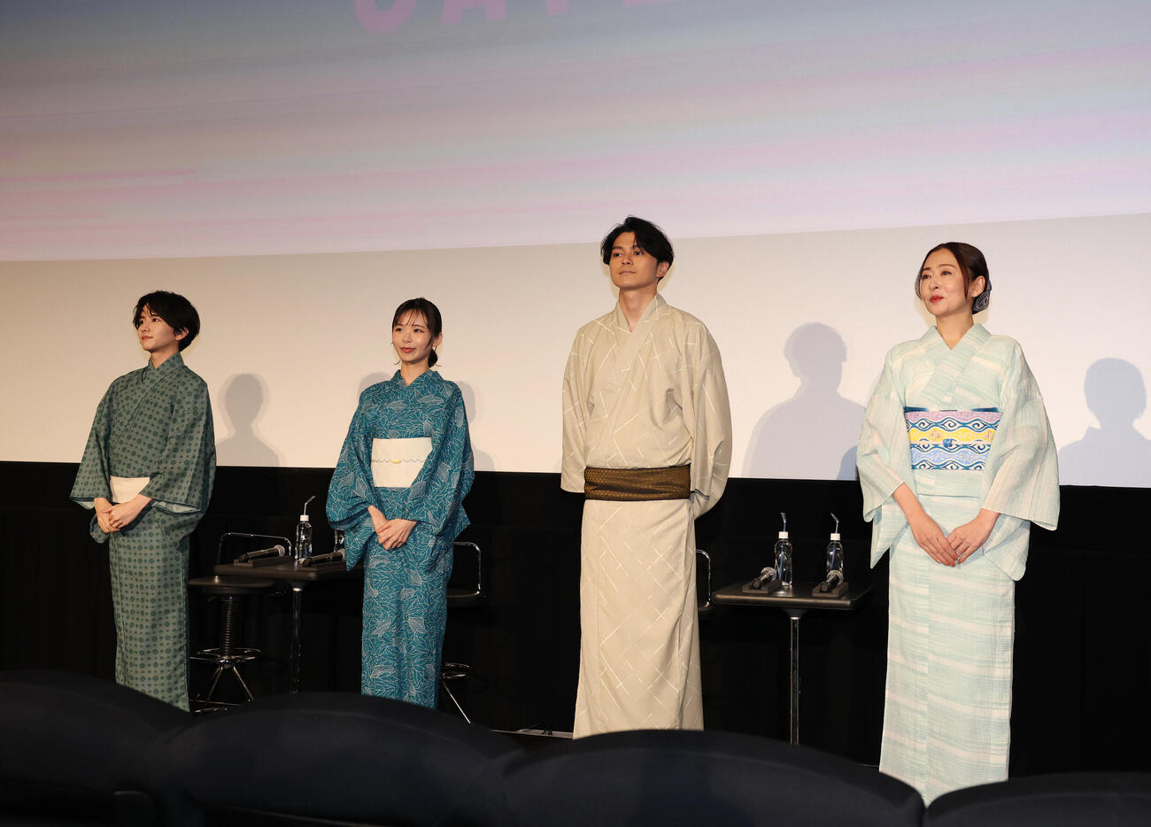 イベントに登壇した左から板垣李光人、趣里、眞栄田郷敦、松雪泰子（撮影・増田悦実）
