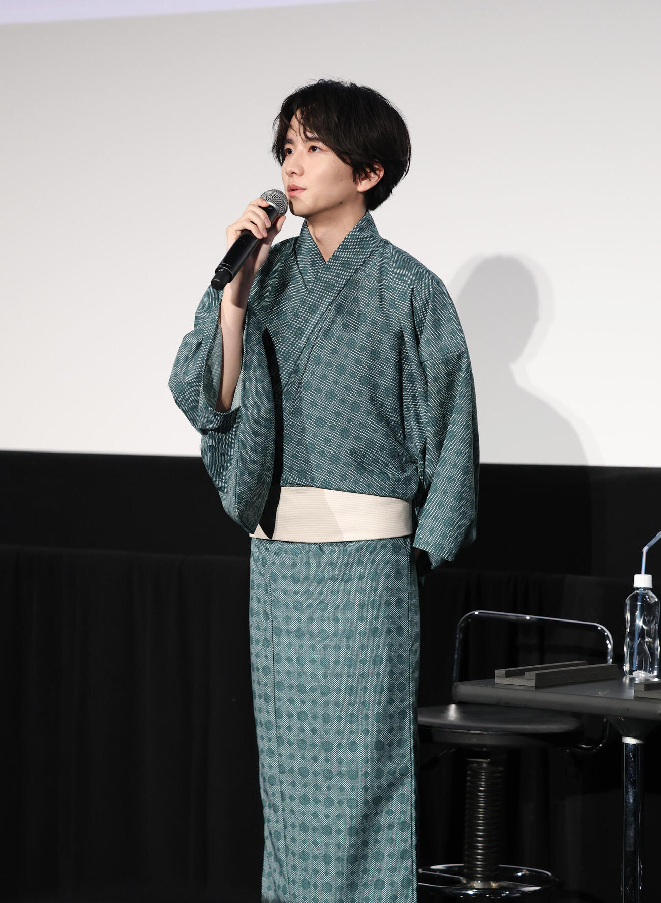 浴衣でイベントに登壇した板垣李光人（撮影・増田悦実）