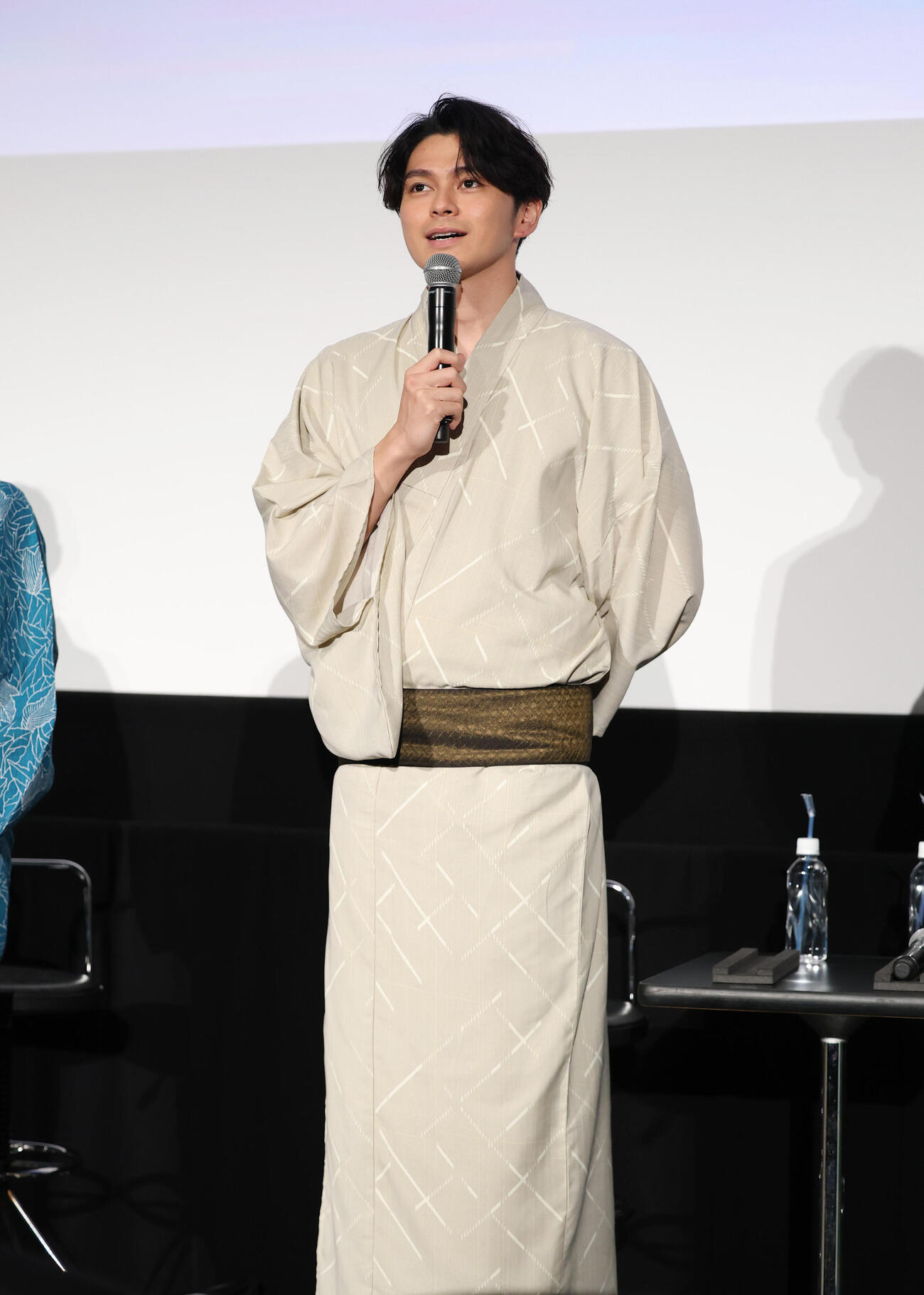 浴衣でイベントに登壇した眞栄田郷敦（撮影・増田悦実）