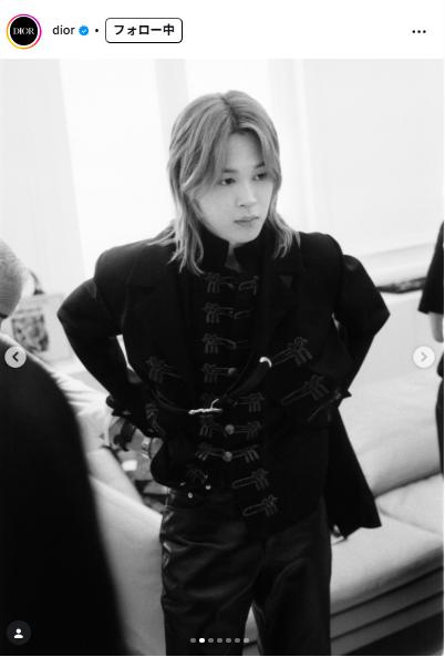 Diorのインスタグラムから