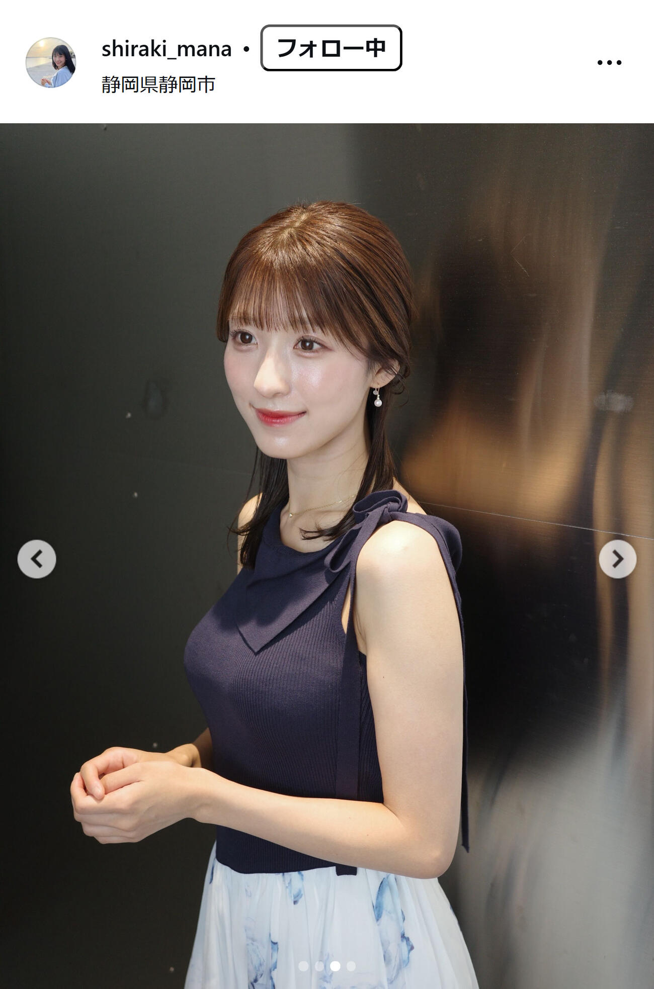 白木愛奈アナのインスタグラムから