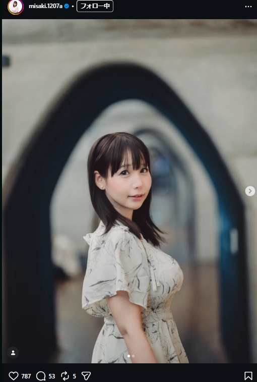 藤田美咲アナのインスタグラムから
