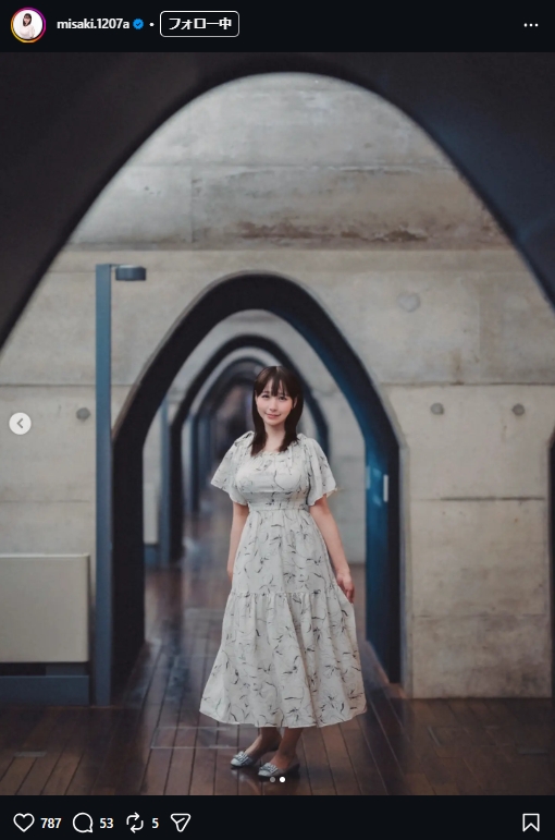 藤田美咲アナのインスタグラムから