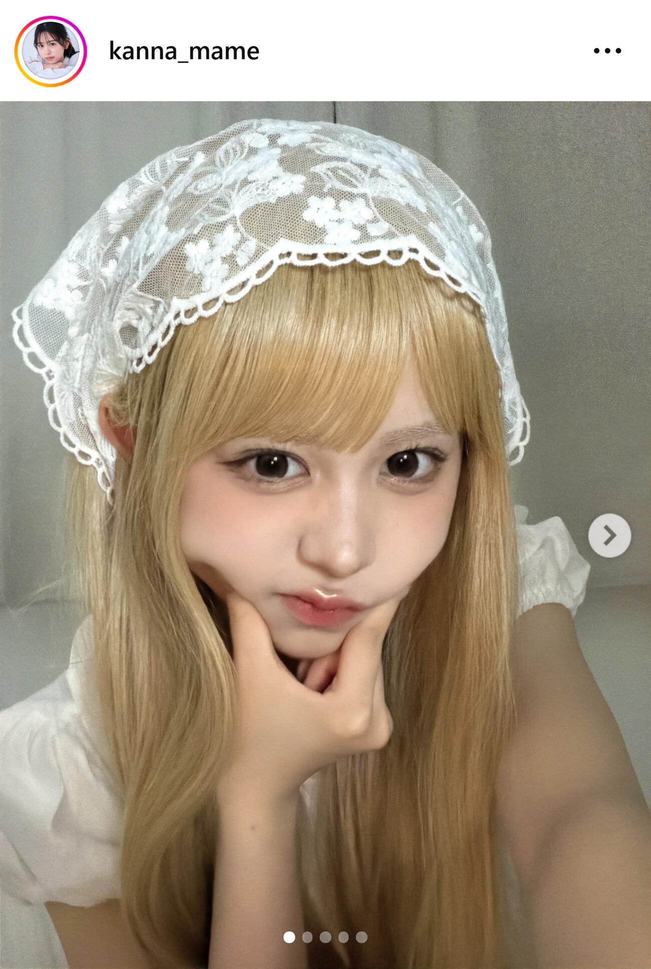 金髪になった梶原叶渚（梶原叶渚のインスタグラムから）