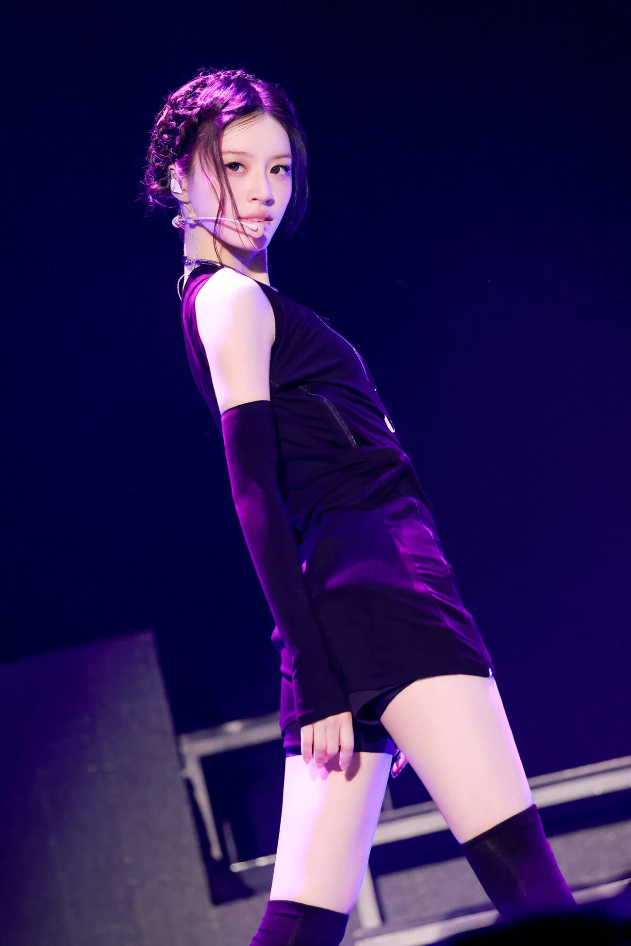 トヨタアリーナ東京で初の日本ツアーのファイナル公演を行ったILLITのMINJU（(P)＆(C) BELIFT LAB Inc.提供）
