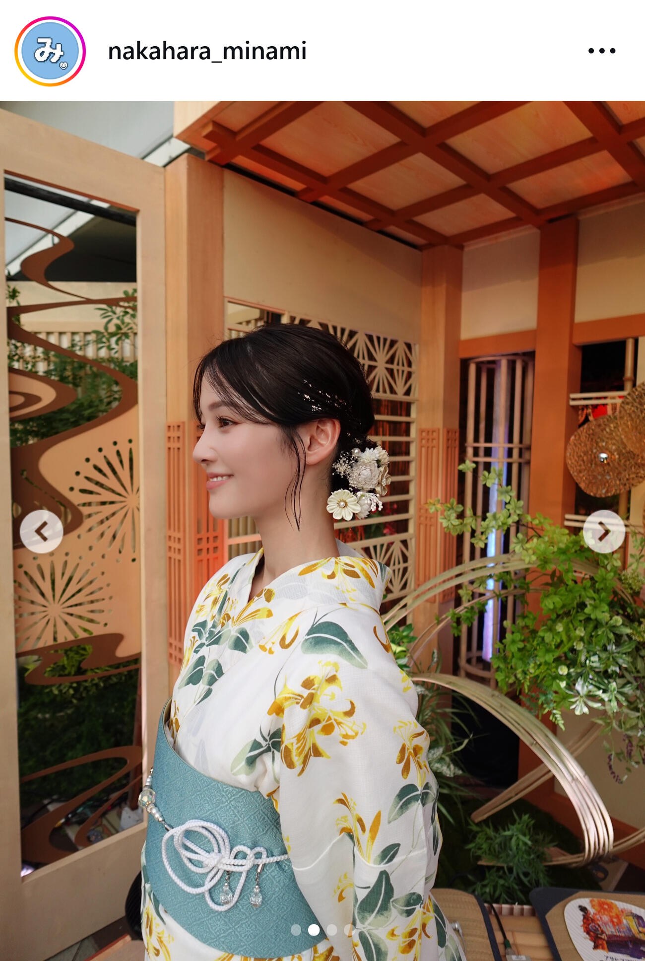 テレ東中原みなみアナのインスタグラムから