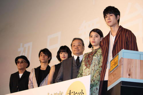 映画「ナミヤ雑貨店の奇蹟」 広木隆一監督、村上虹郎、門脇麦、西田敏行、成海璃子、寛一郎(2017年9月撮影)