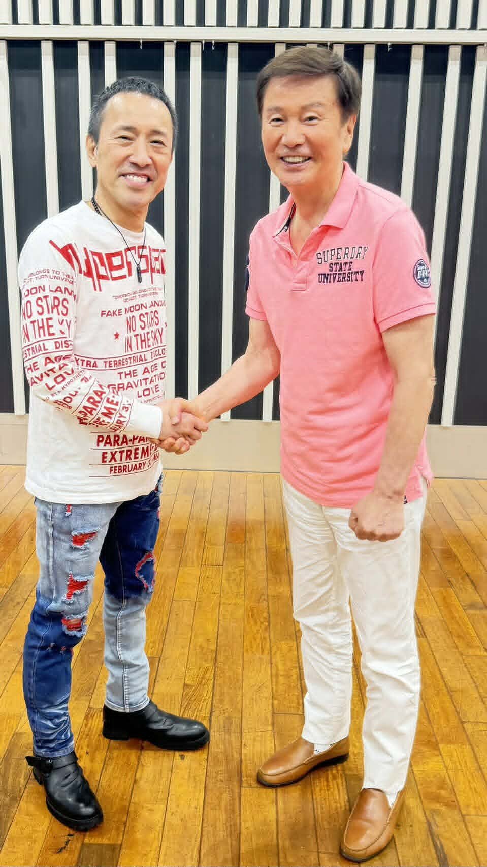 筧利（左）と森田健作