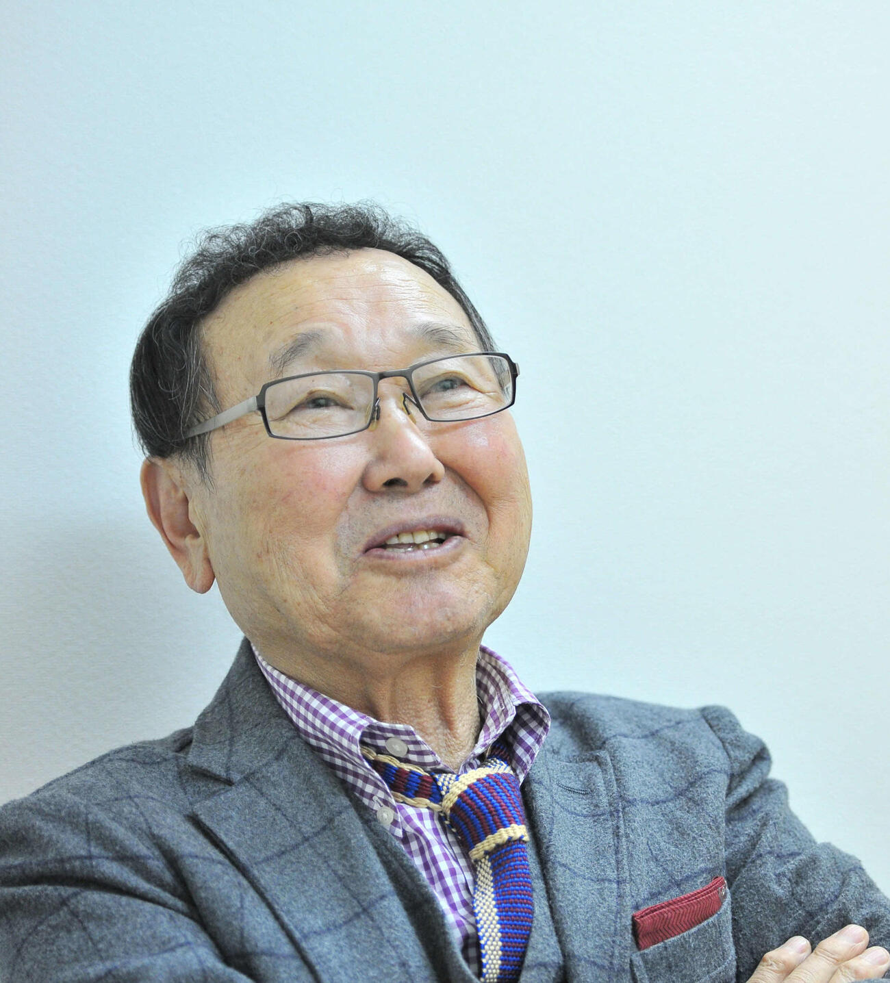 高校野球について話していた板東英二さん（2017年2月撮影）