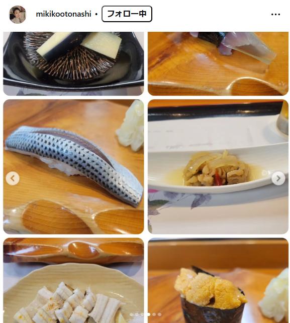 音無美紀子のインスタグラムから