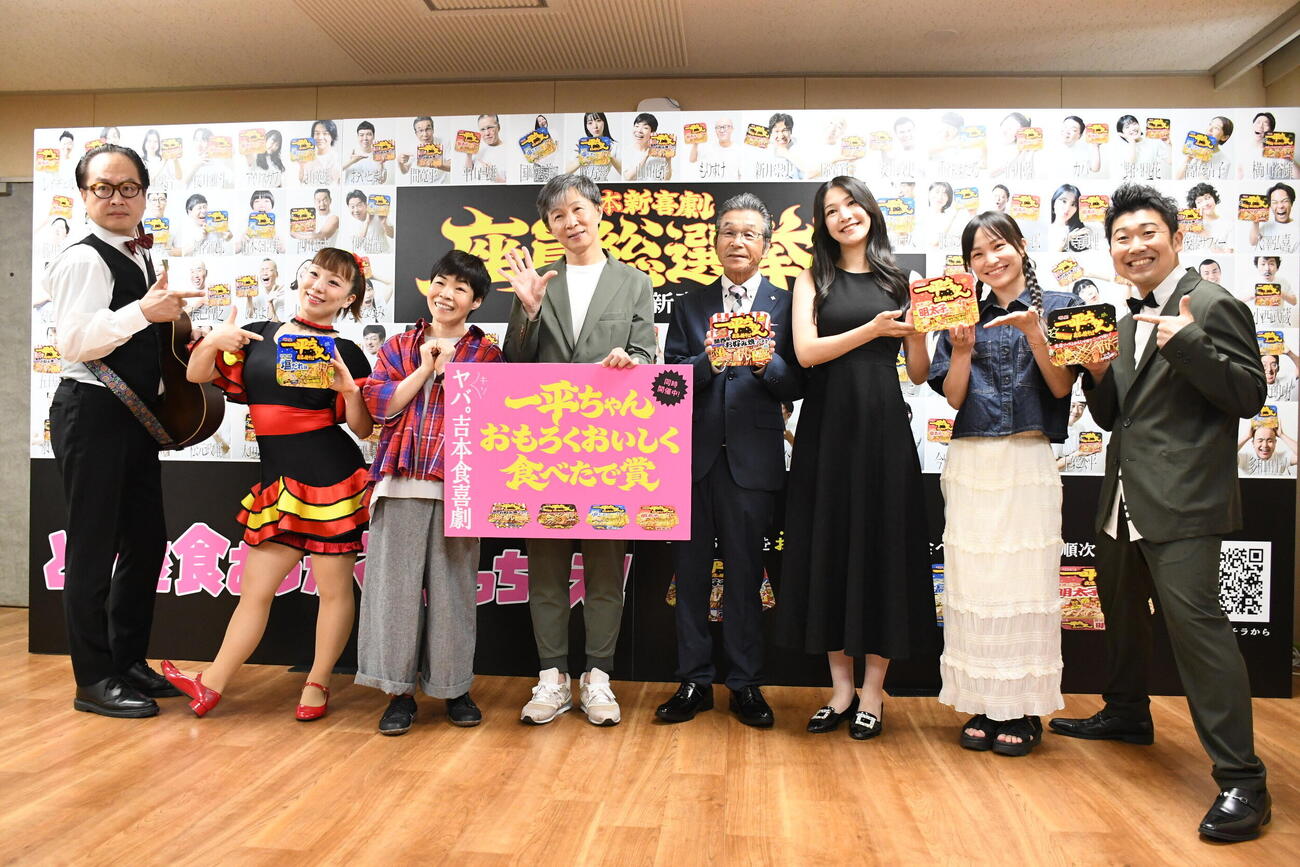 吉本新喜劇GM定例会見に出席した間寛平GM（撮影・阪口孝志）