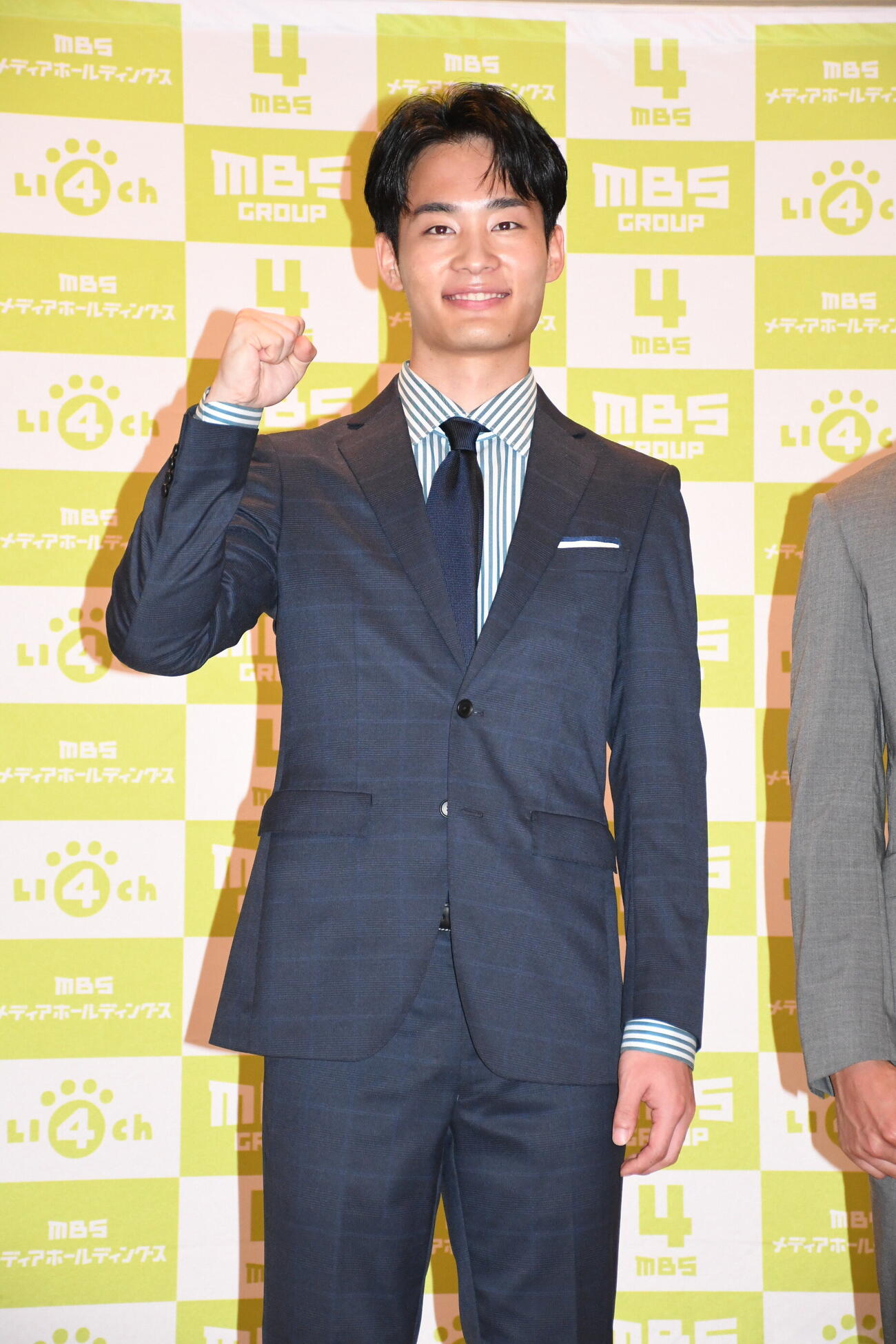 MBSテレビの新人、戸嶋将英アナウンサー（撮影・阪口孝志）
