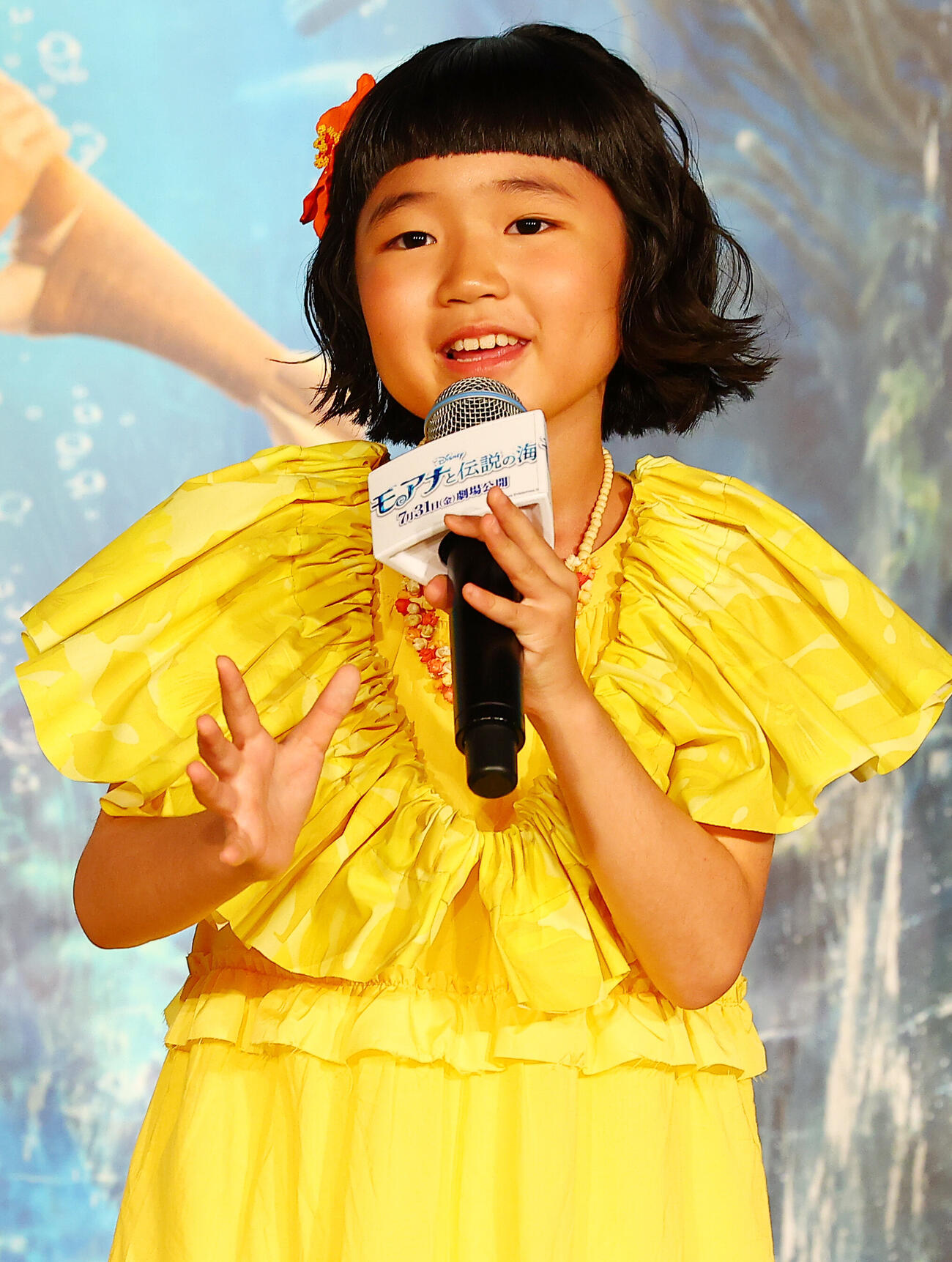 映画「モアナと伝説の海」ミュージカルプレミアに登場した永尾柚乃（撮影・野上伸悟）