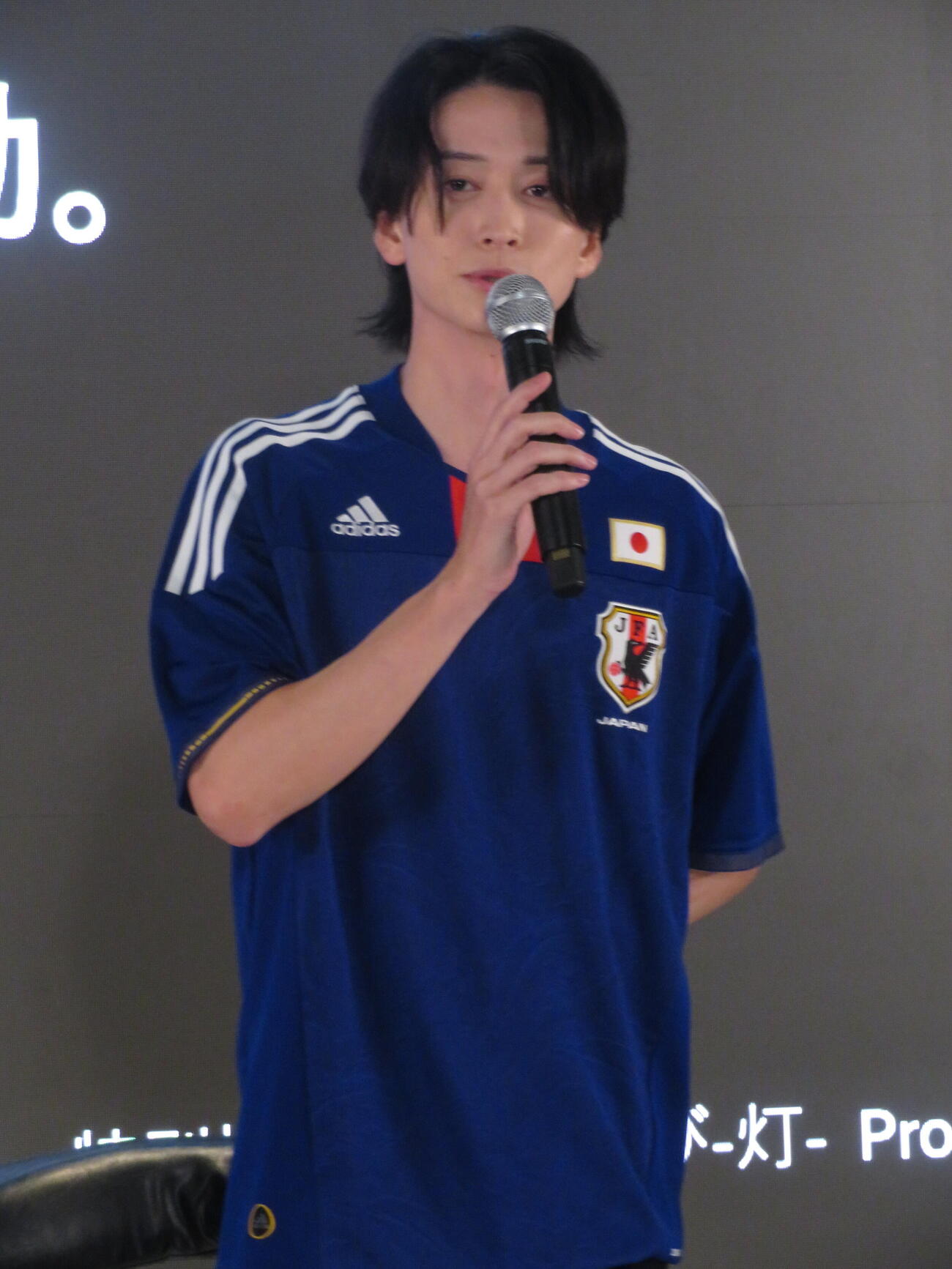 映画「アンダードッグ－日本初のW杯出場を決めたポンコツ男－」制作発表記者会見に登壇した、池田匡志