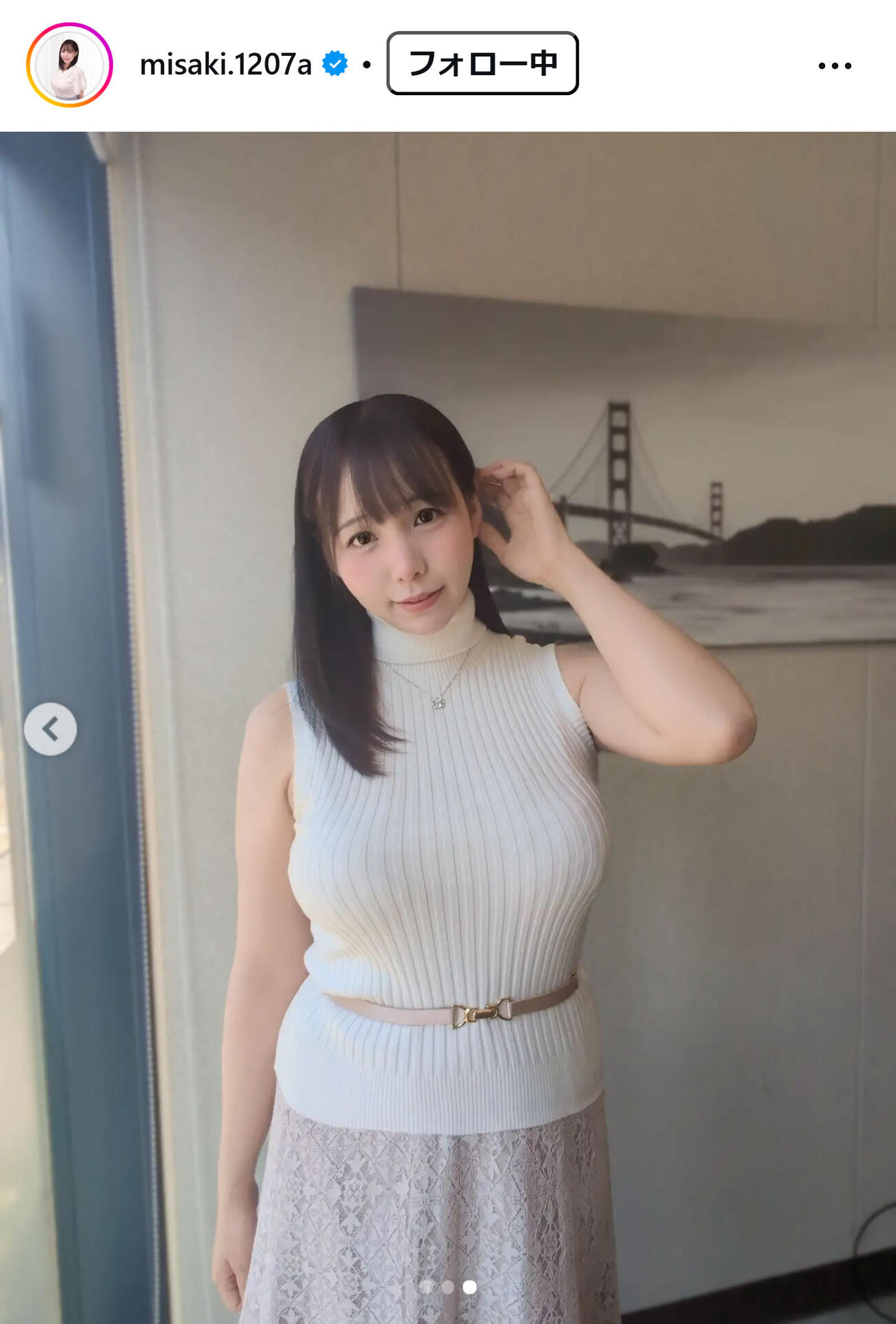 藤田美咲アナのインスタグラムから