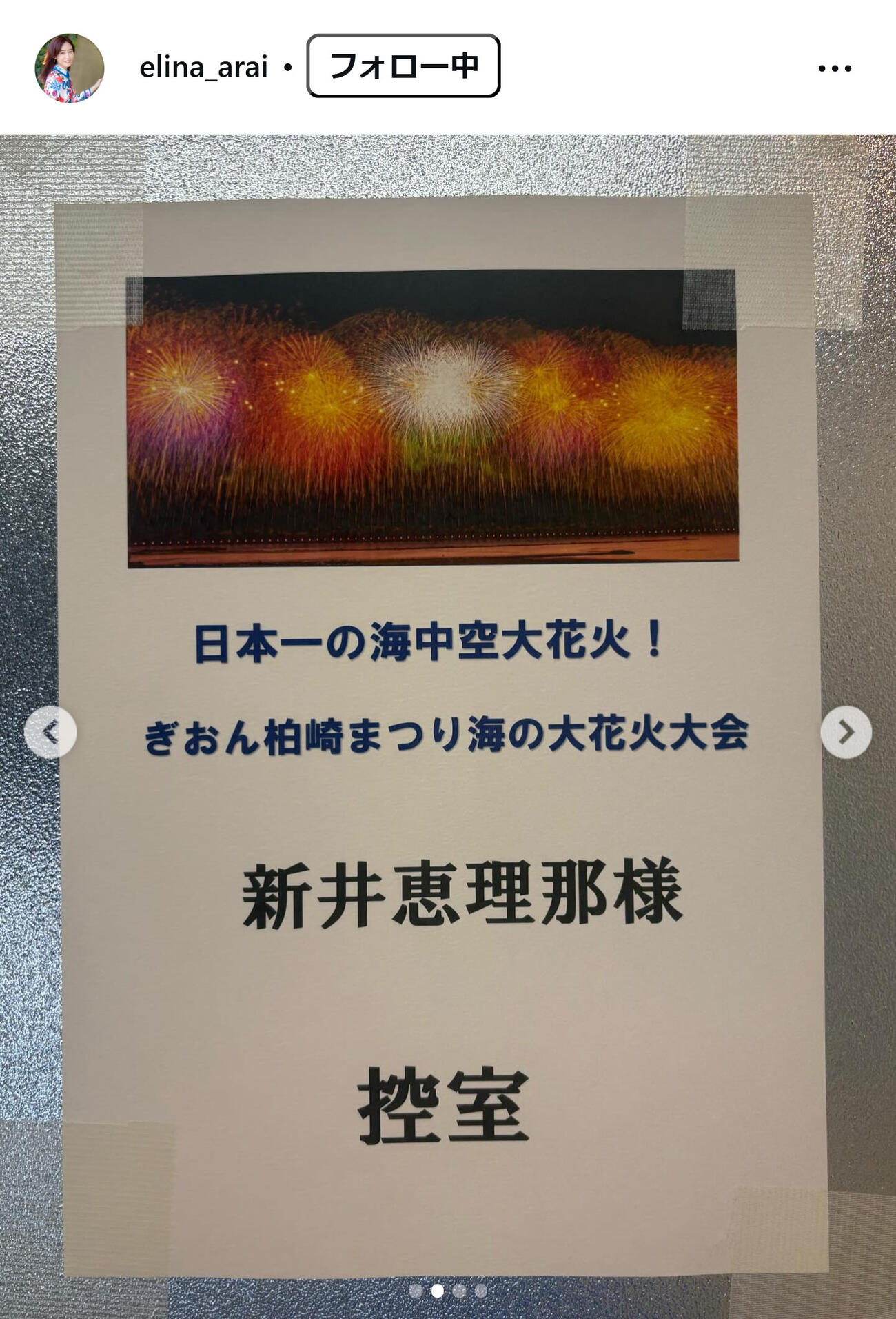 新井恵理那のインスタグラムから