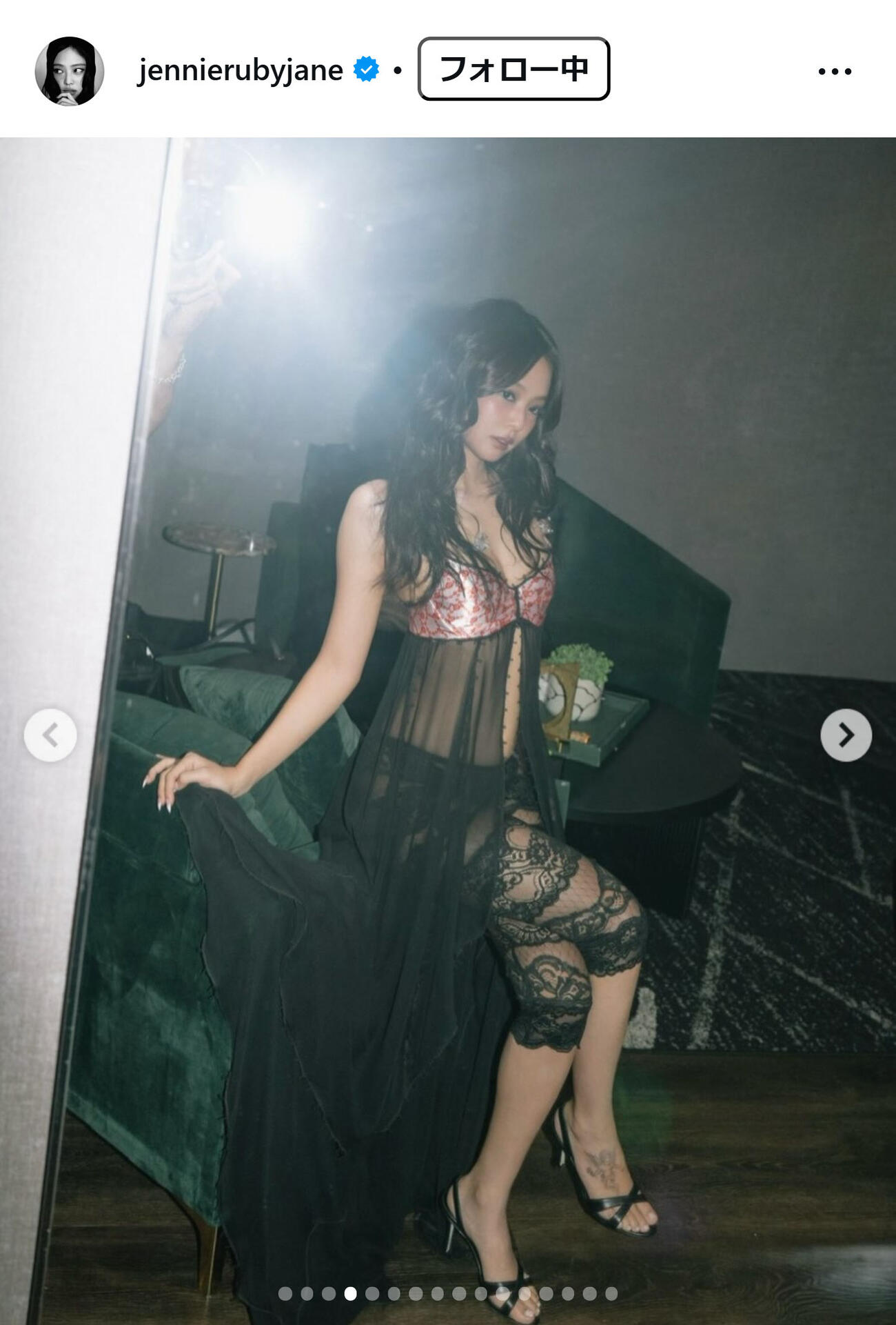 BLACKPINKジェニーのインスタグラムから