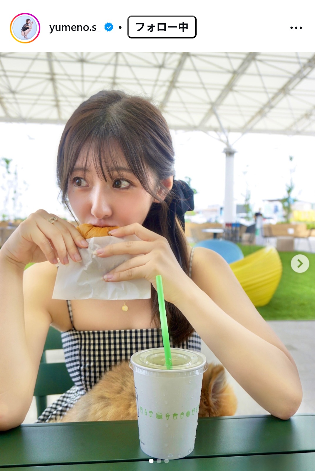 白戸ゆめののインスタグラムから
