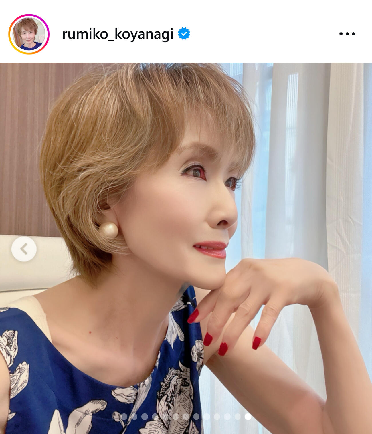 小柳ルミ子のインスタグラムから