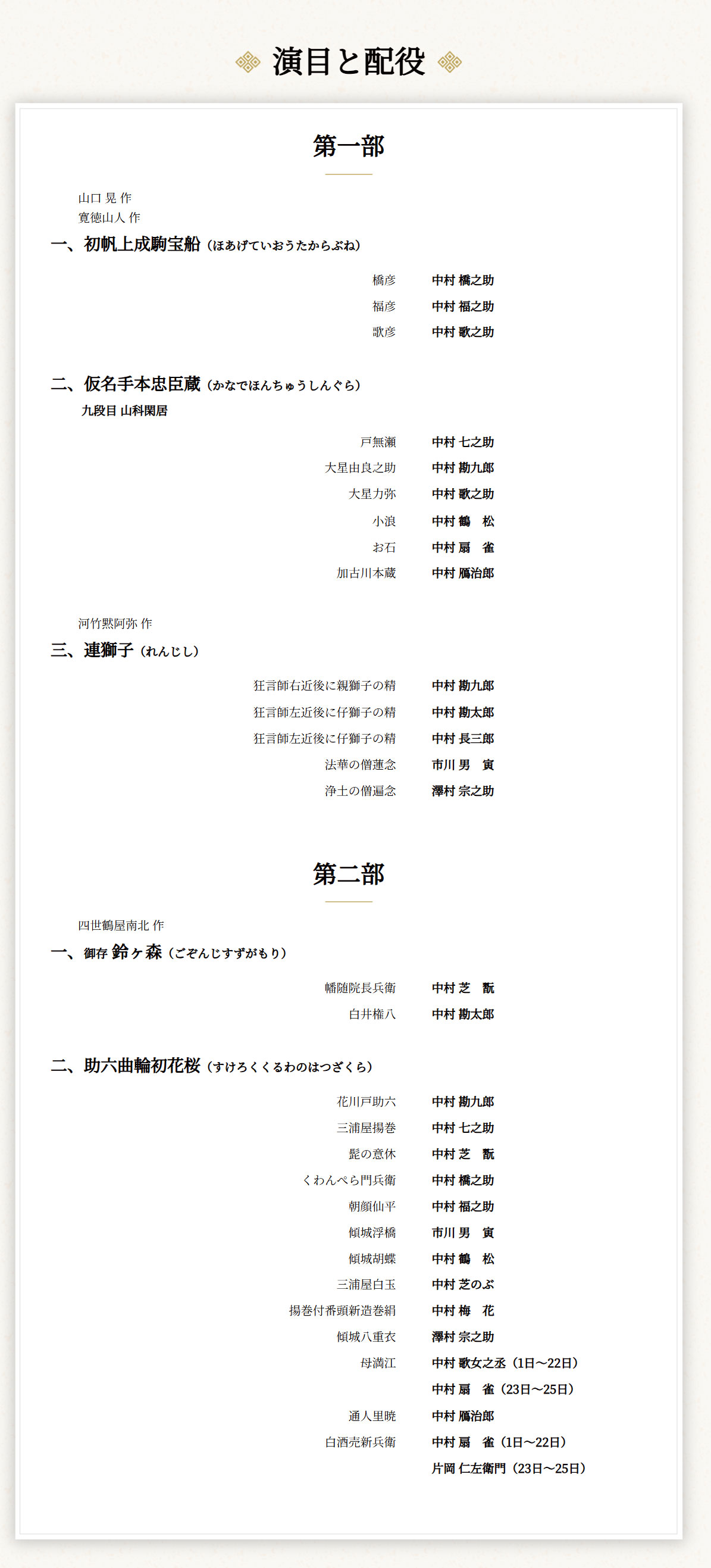 歌舞伎公式総合サイト「歌舞伎美人」から