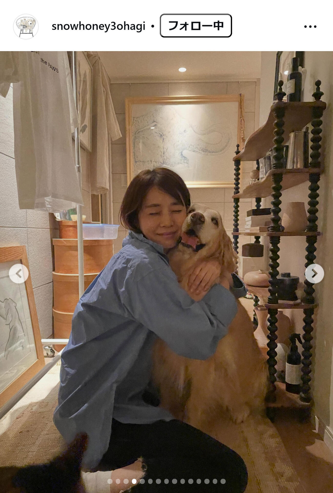 石田ゆり子のインスタグラムから