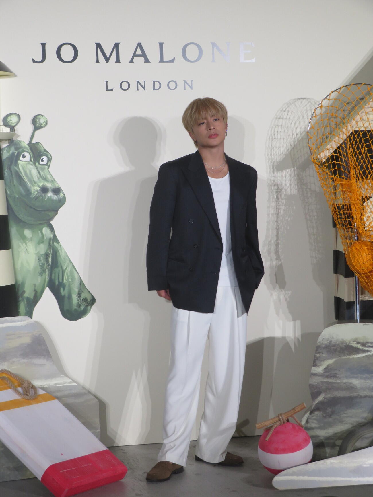 英国発フレグランスブランド「JO MALONE LONDON」の「シー　ソルト　アドベンチャー」ポップアップイベントフォトコールに出席した白濱亜嵐（撮影・川田和博）
