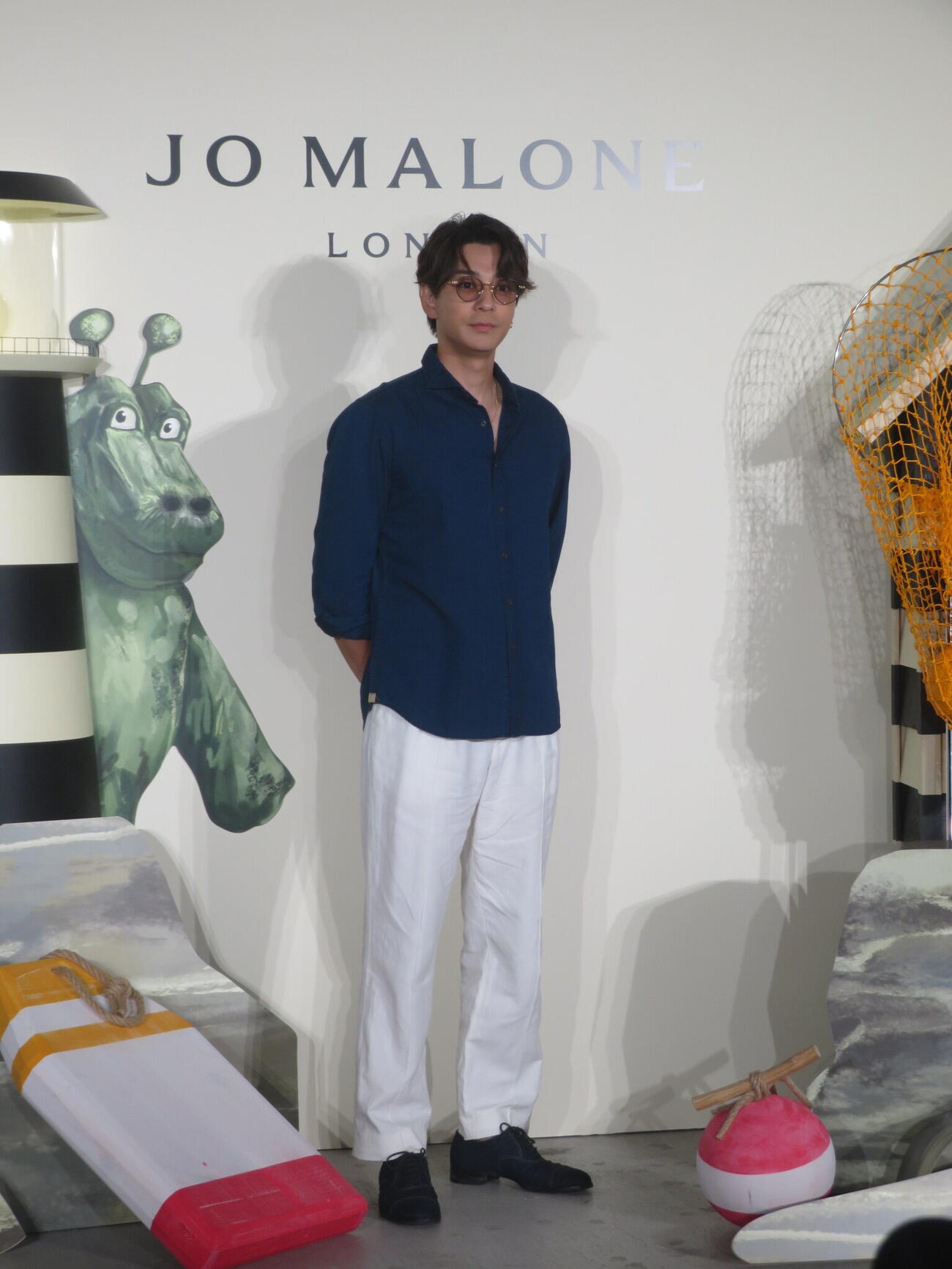 英国発フレグランスブランド「JO MALONE LONDON」の「シー　ソルト　アドベンチャー」ポップアップイベントフォトコールに出席した三浦翔平（撮影・川田和博）

