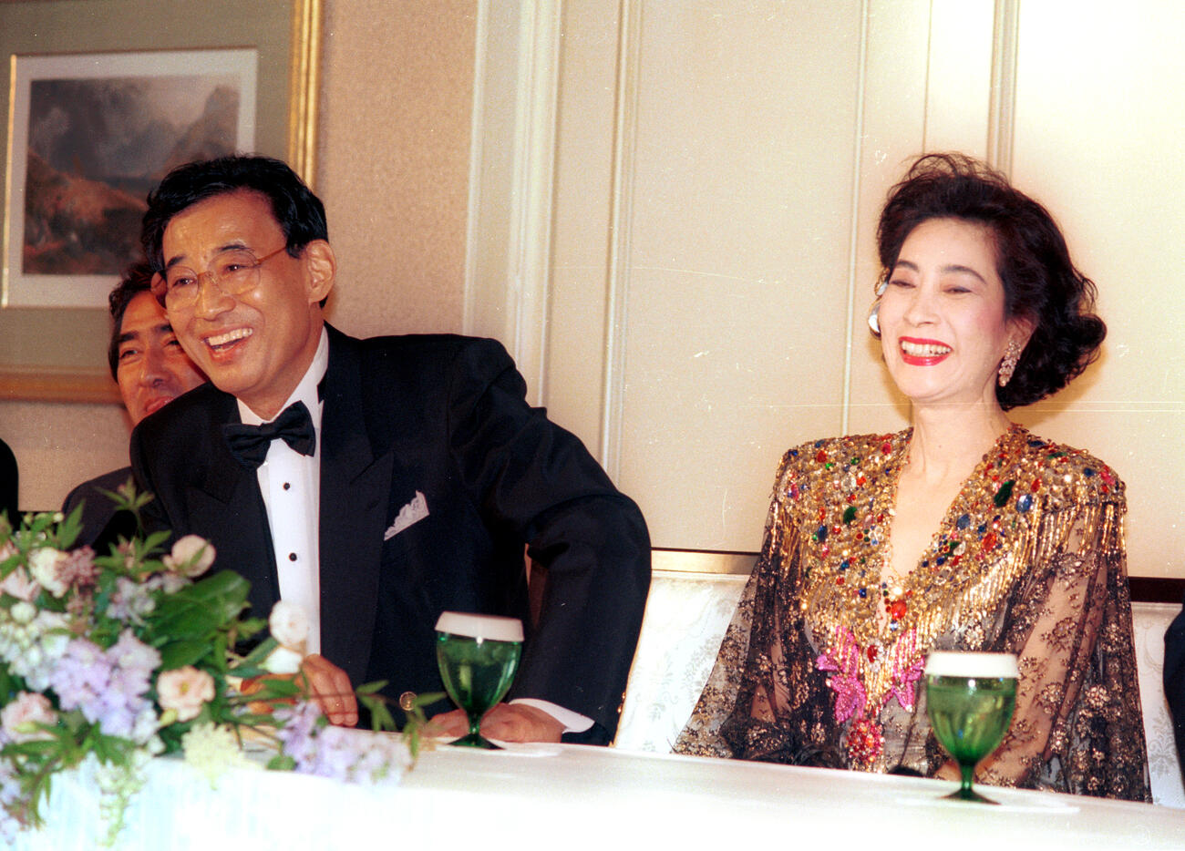 音楽ショーに出席した高島忠夫寿美花代夫妻（1995年9月撮影）
