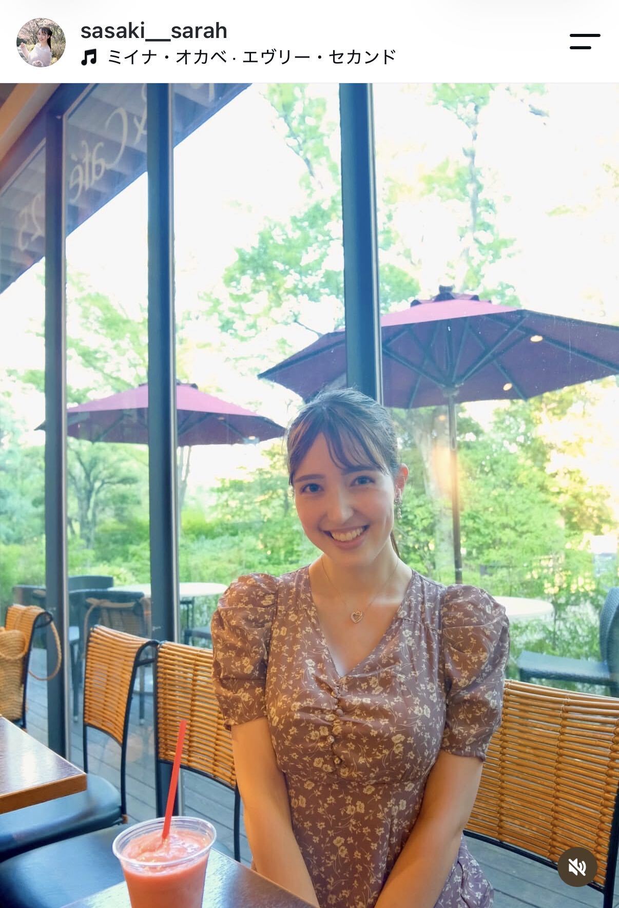 佐々木沙羅アナのインスタグラムから