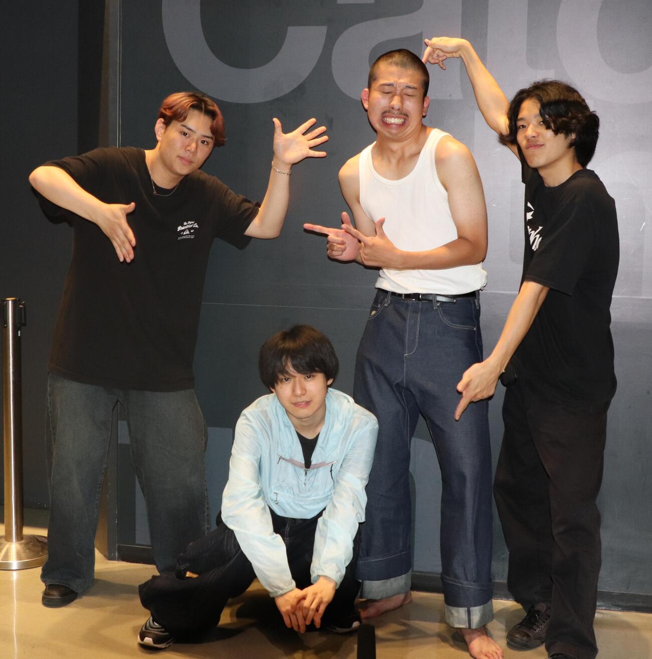 「マイナビ　閃光（せんこう）ライオット2026 produced by SCHOOL OF LOCK！」　グランプリを獲得した「札幌某所」。左から葛西トシキ、滝口開斗、石川隼士、中塚俊輝