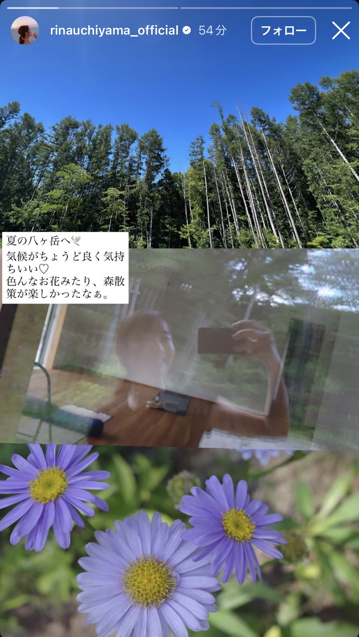 内山理名のインスタグラムから