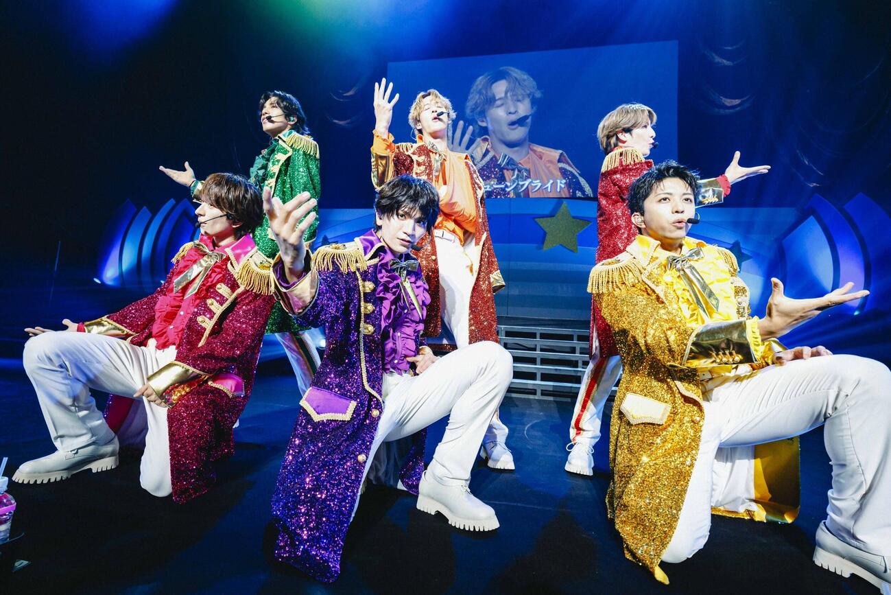 「MATSURI 2ndコンサートツアー～歌う門には福来る～」をスタートさせたMATSURI。前列左から小野寺翼、鈴木渉、橋爪健二、後列左から、柳田優樹、渡辺真、松岡卓弥