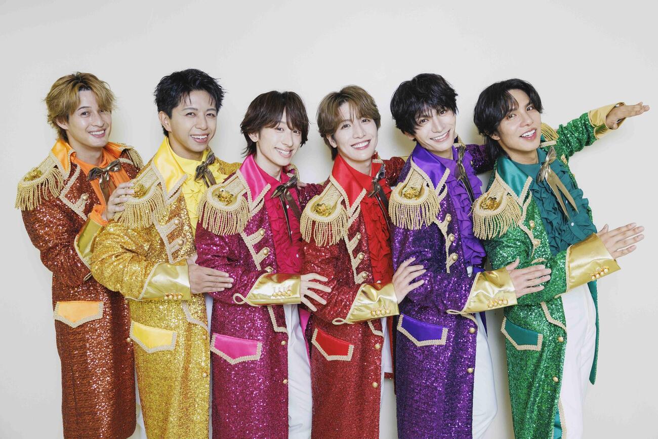 「MATSURI 2ndコンサートツアー～歌う門には福来る～」をスタートさせたMATSURI、左から、渡辺真、橋爪健二、小野寺翼、松岡卓弥、鈴木渉、柳田優樹