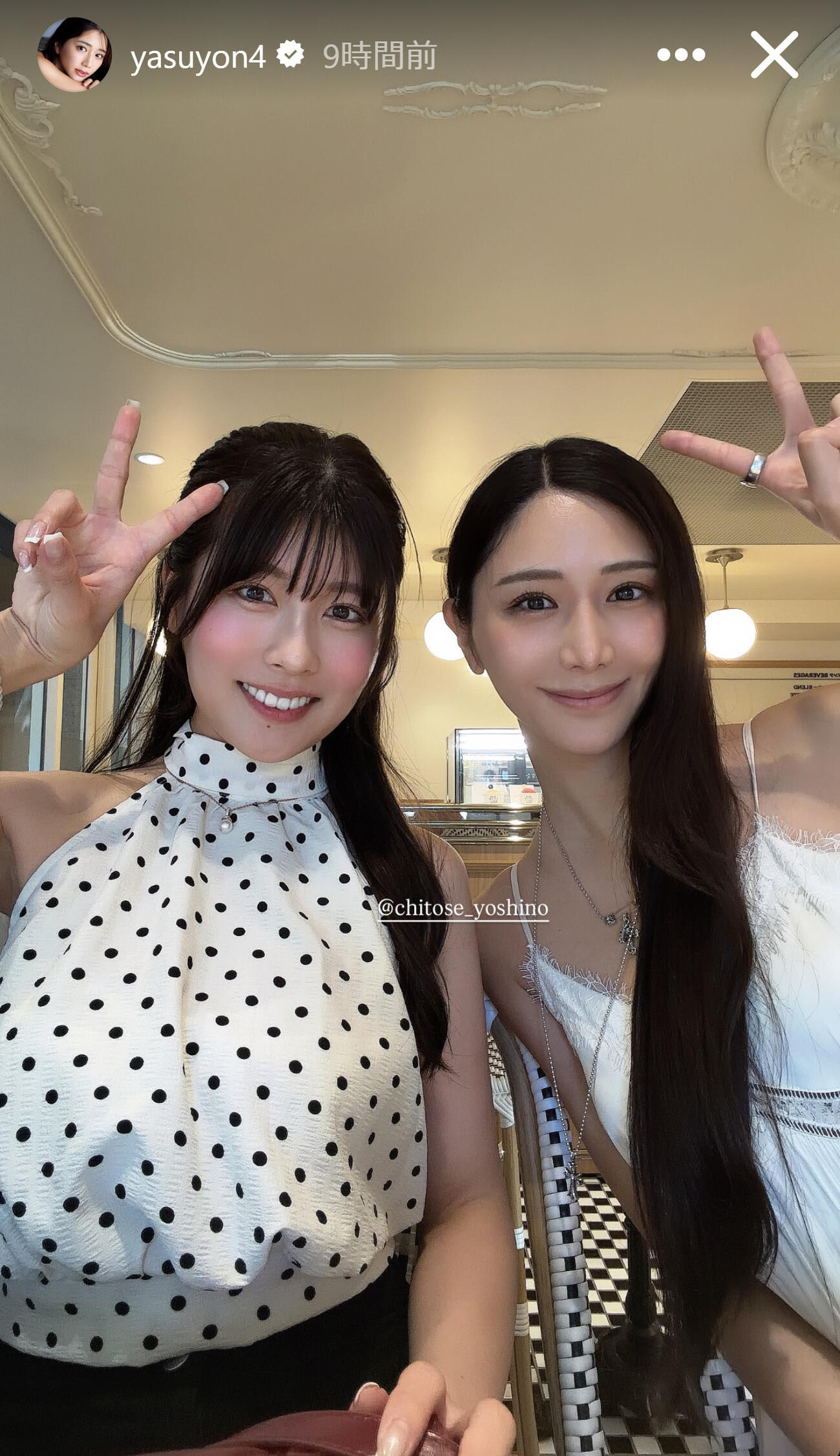 衝撃ショットを披露した斎藤恭代（斎藤恭代のインスタグラムから）