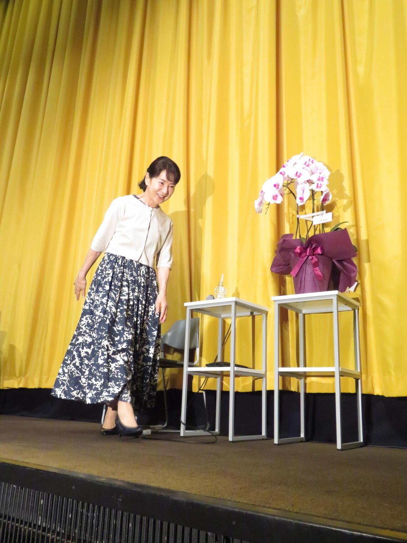 第15回「戦争の記憶と記録を語り継ぐ映画祭」でトークを行った吉永小百合（撮影・村上幸将）