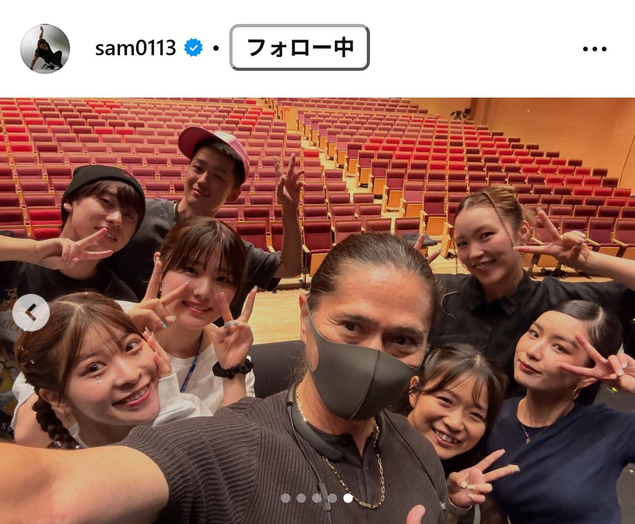 SAMのインスタグラムから