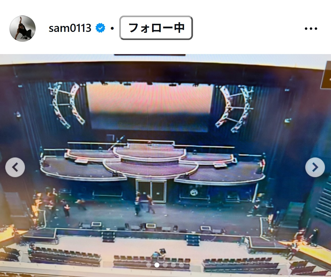 SAMのインスタグラムから