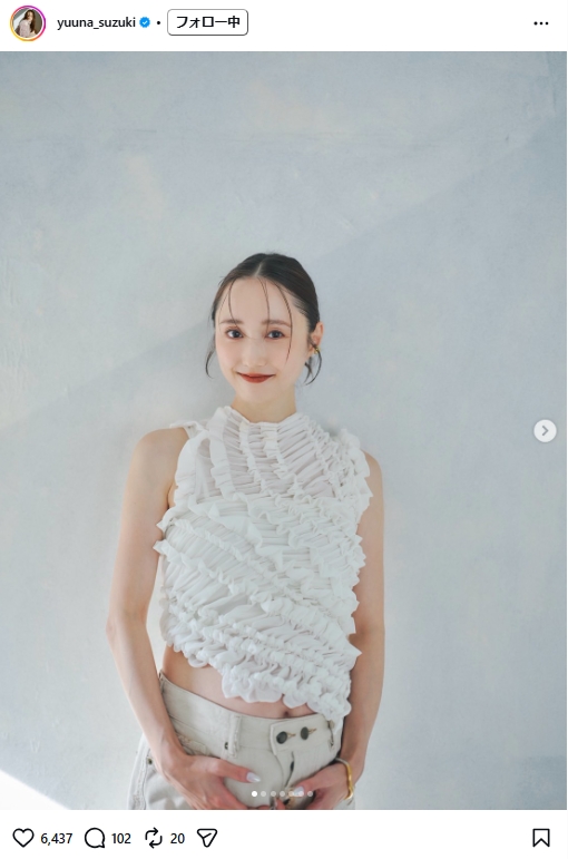 鈴木友菜のインスタグラムから